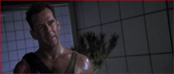 Mcclane (Willis) confronts for the first time his nemesis.